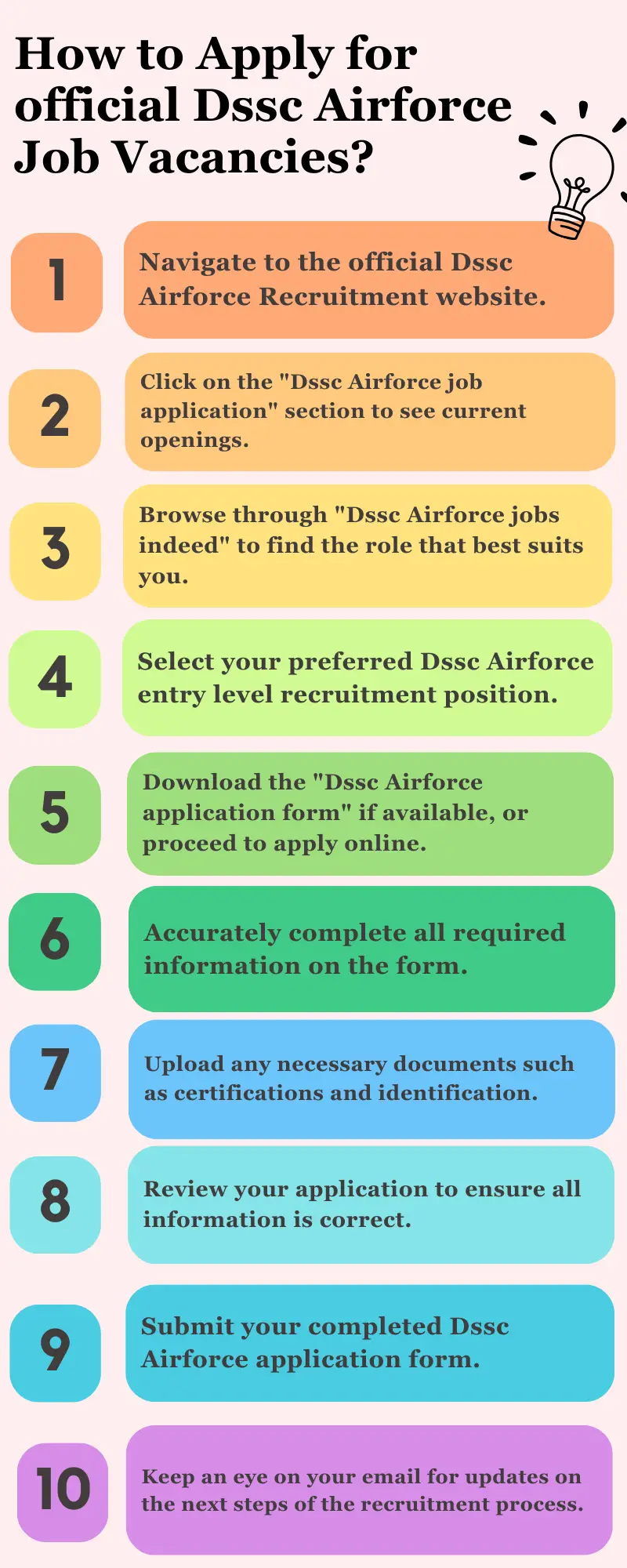 How to Apply for official Dssc Airforce Job Vacancies?